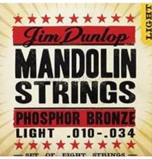 Комплект струн для мандолины Dunlop DMP1034, фосф.бронза, Light, 10-34 