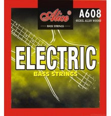 Alice A608 (4)-M струны для 4 струнной бас-гитары никелированные со стальным